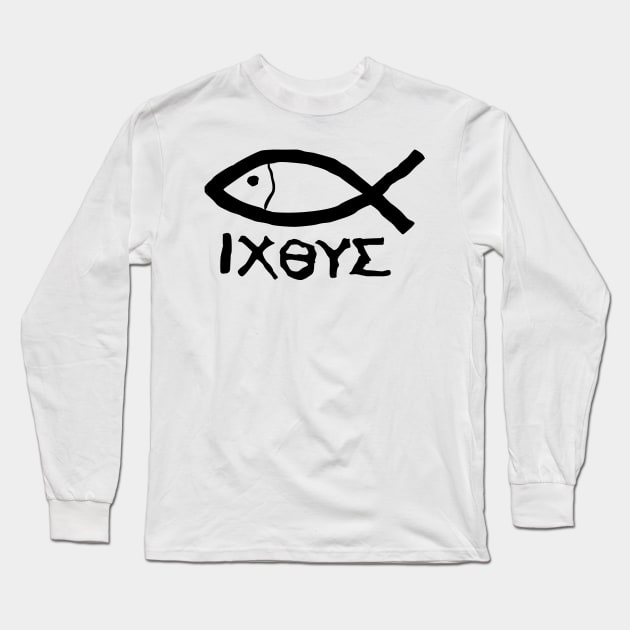 Ichthys symbol Long Sleeve T-Shirt by RockyDesigns